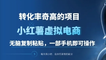 一单49.9，转化率奇高的项目，冷门暴利的小红书虚拟电商-启航188资源站