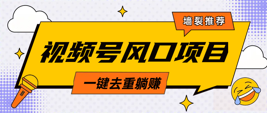 视频号风口蓝海项目，中老年人的流量密码，简单无脑，一键去重，轻松月入过万-启航188资源站