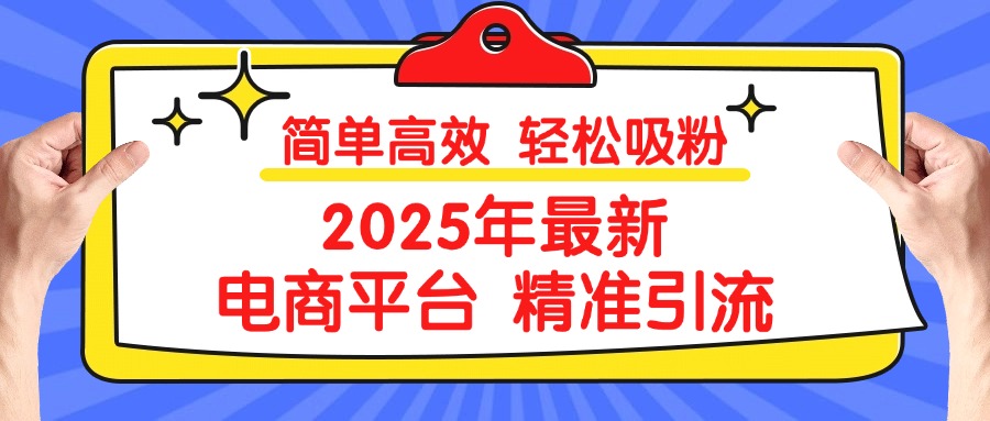 2025年最新电商平台精准引流 简单高效 轻松吸粉-启航188资源站