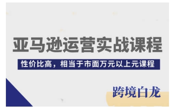 亚马逊运营实战课程，亚马逊从入门到精通，性价比高，相当于市面万元以上元课程-启航188资源站