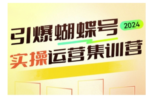 引爆蝴蝶号实操运营，助力你深度掌握蝴蝶号运营，实现高效实操，开启流量变现之路-启航188资源站