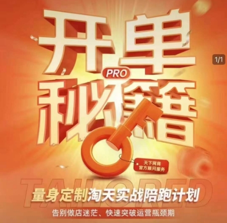 淘宝开单秘籍PRO，量身定制淘天实战陪跑计划，告别做店迷茫、快速突破运营瓶颈期-启航188资源站