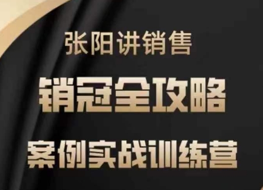 张阳讲销售实战训练营，​案例实战训练，销冠全攻略-启航188资源站