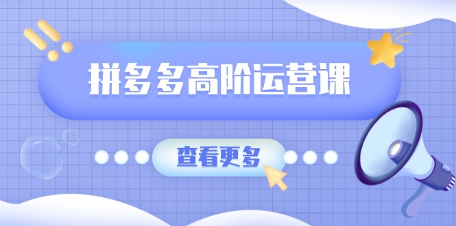 拼多多高阶运营课：极致群爆款玩法，轻付费无尽复制，打造单品爆款之路-启航188资源站